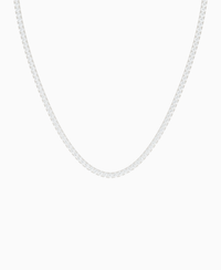 Prong Tennis Necklace - 18K White Gold