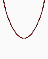 Prong Tennis Necklace - 9K White Gold