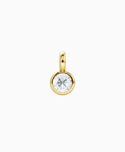 Bezel Necklace Pendant - 9K Yellow Gold