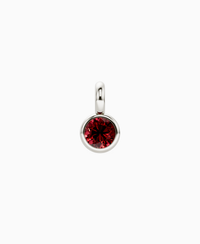 Bezel Necklace Pendant - 18K White Gold