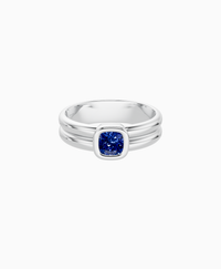 Royal Blue Lab Sapphire / Cushion / 0.5ct