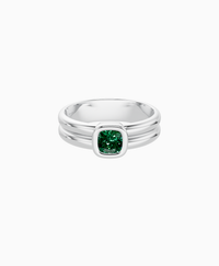 Zambian Lab Emerald / Cushion / 0.5ct