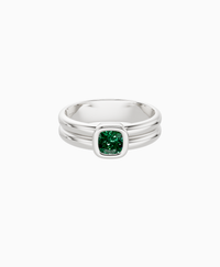 Zambian Lab Emerald / Cushion / 0.5ct