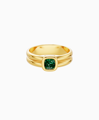 Zambian Lab Emerald / Cushion / 0.5ct