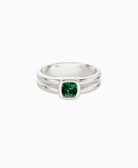 Zambian Lab Emerald / Cushion / 0.5ct