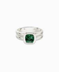 Zambian Lab Emerald / Cushion / 1ct