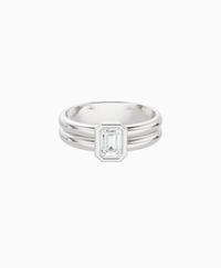 White Lab Diamond / Emerald (NS) / 0.5ct