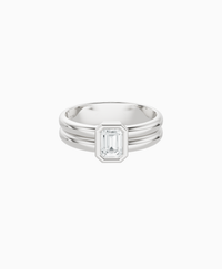 White Lab Diamond / Emerald (NS) / 0.5ct