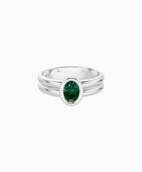 Zambian Lab Emerald / Oval (NS) / 0.5ct
