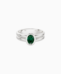 Zambian Lab Emerald / Oval (NS) / 0.5ct