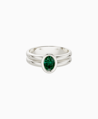 Zambian Lab Emerald / Oval (NS) / 0.5ct