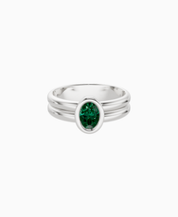 Zambian Lab Emerald / Oval (NS) / 0.5ct