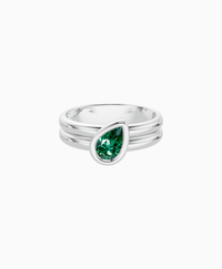 Zambian Lab Emerald / Pear (Tilted) / 0.5ct