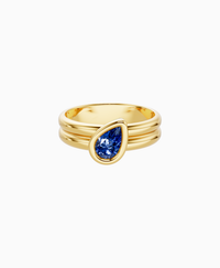 Royal Blue Lab Sapphire / Pear (Tilted) / 0.5ct