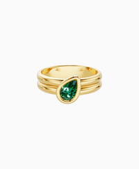 Zambian Lab Emerald / Pear (Tilted) / 0.5ct