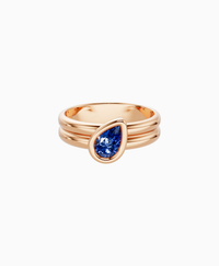 Royal Blue Lab Sapphire / Pear (Tilted) / 0.5ct