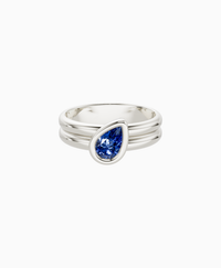 Royal Blue Lab Sapphire / Pear (Tilted) / 0.5ct