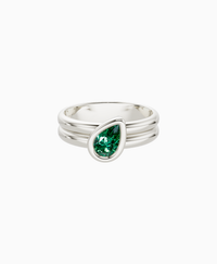 Zambian Lab Emerald / Pear (Tilted) / 0.5ct