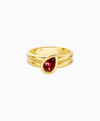 Pigeon Blood Lab Ruby / Pear (Tilted) / 0.5ct