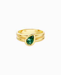 Zambian Lab Emerald / Pear (Tilted) / 0.5ct