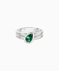 Zambian Lab Emerald / Pear (Tilted) / 0.5ct