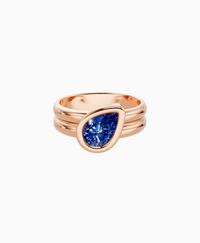Royal Blue Lab Sapphire / Pear (Tilted) / 1ct