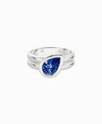 Royal Blue Lab Sapphire / Pear (Tilted) / 1ct