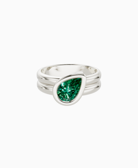 Zambian Lab Emerald / Pear (Tilted) / 1ct