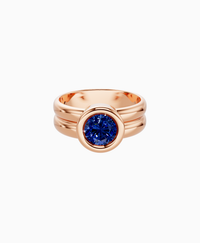 Royal Blue Lab Sapphire / Round / 1ct