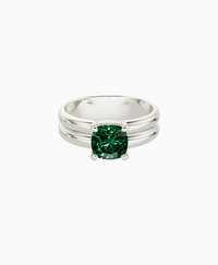 Zambian Lab Emerald / Cushion / 1.5ct