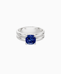 Royal Blue Lab Sapphire / Cushion / 1.5ct