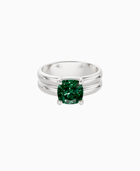 Zambian Lab Emerald / Cushion / 2ct