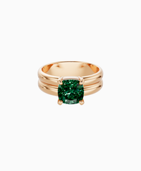 Zambian Lab Emerald / Cushion / 2ct