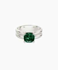 Zambian Lab Emerald / Cushion / 2ct