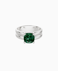 Zambian Lab Emerald / Cushion / 2ct
