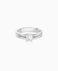 White Lab Diamond / Emerald (NS) / 0.5ct