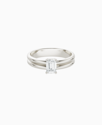 White Lab Diamond / Emerald (NS) / 0.5ct