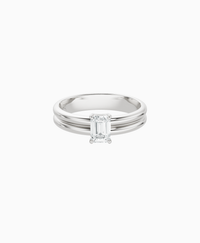 White Lab Diamond / Emerald (NS) / 0.5ct