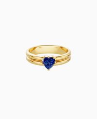 Royal Blue Lab Sapphire / Heart / 0.5ct