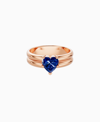 Royal Blue Lab Sapphire / Heart / 1ct