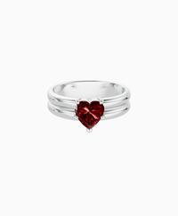 Pigeon Blood Lab Ruby / Heart / 1ct