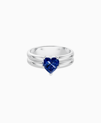 Royal Blue Lab Sapphire / Heart / 1ct
