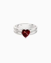 Pigeon Blood Lab Ruby / Heart / 1ct