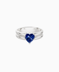 Royal Blue Lab Sapphire / Heart / 1ct
