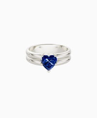 Royal Blue Lab Sapphire / Heart / 1ct