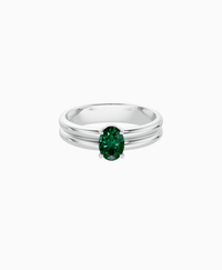 Zambian Lab Emerald / Oval (NS) / 0.5ct