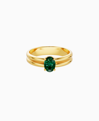 Zambian Lab Emerald / Oval (NS) / 0.5ct