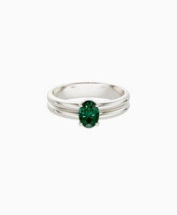 Zambian Lab Emerald / Oval (NS) / 0.5ct