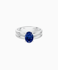 Royal Blue Lab Sapphire / Oval (NS) / 1ct