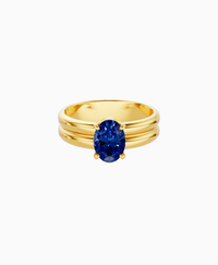 Royal Blue Lab Sapphire / Oval (NS) / 1ct
